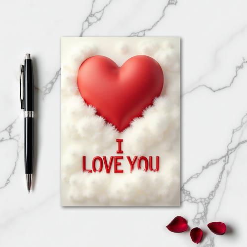 I Love You Cloud Heart Card