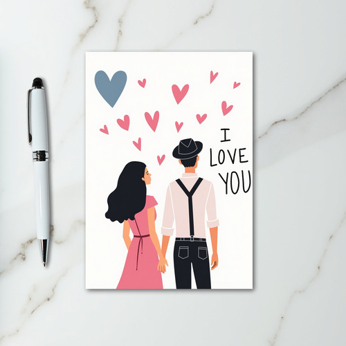 I Love You Couple Hearts Card