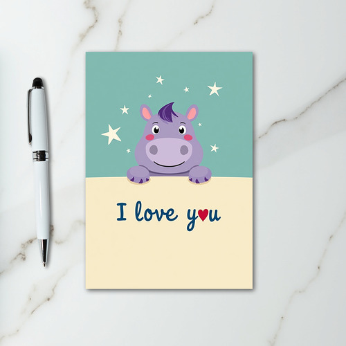 I Love You Cute Animal Card