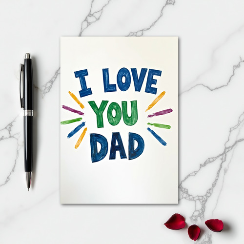 I Love You Dad Best Card