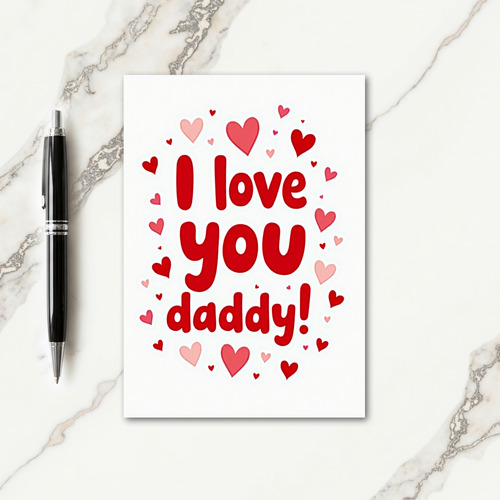 I Love You Daddy Design Card