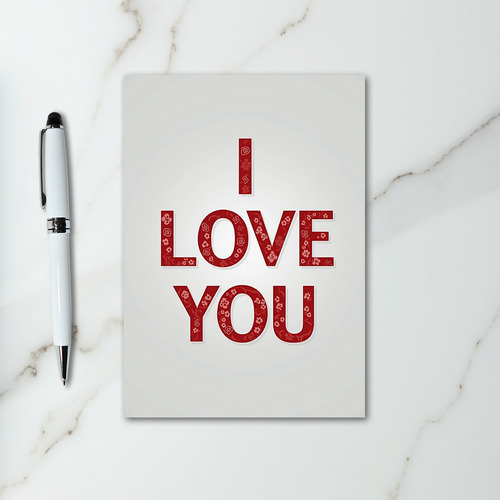 I Love You Floral Love Card