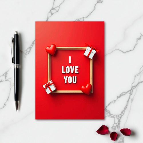 I Love You Framed Art Card