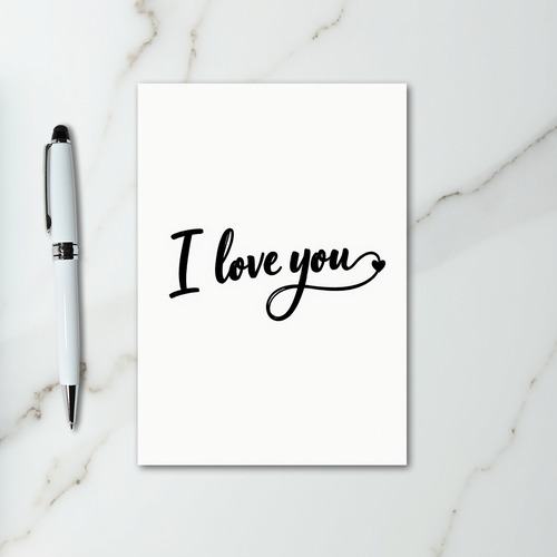I Love You Handwritten Heart Card