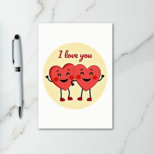 I Love You Happy Hearts Card