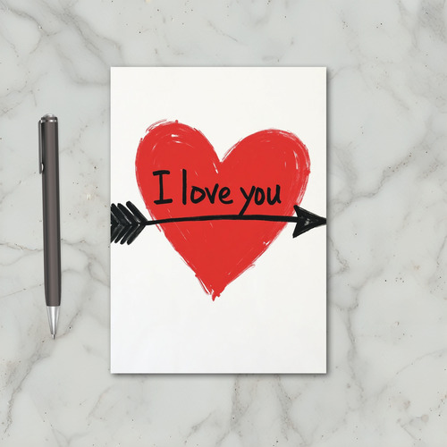 I Love You Heart Arrow Card