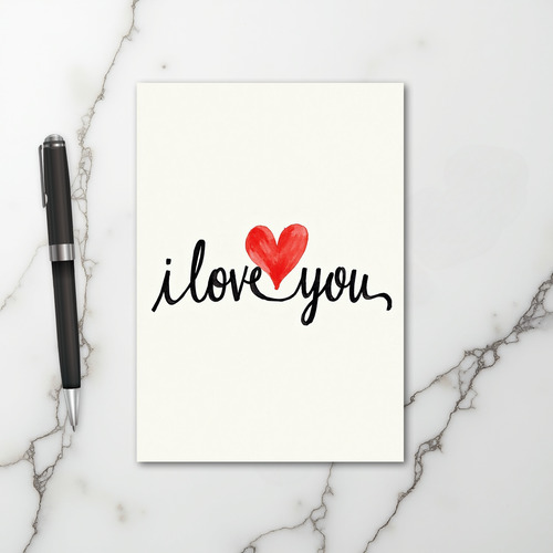 I Love You Heart Design Card