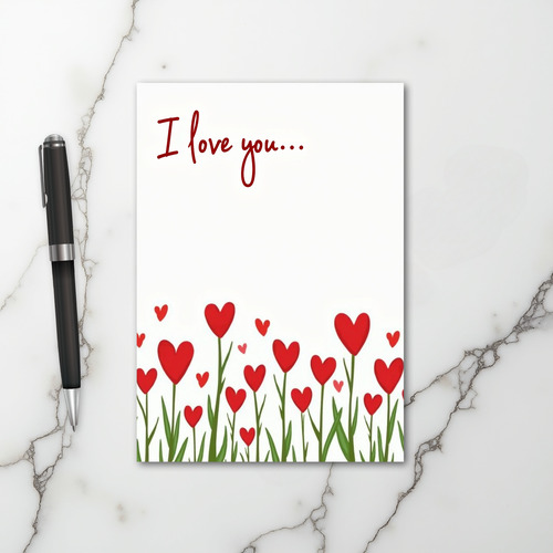 I Love You Heart Garden Card