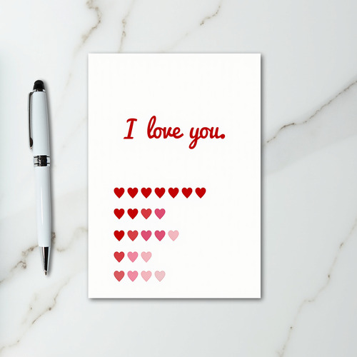 I Love You Heart Gradient Card