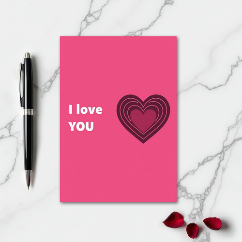 I Love You Heart Graphic Card