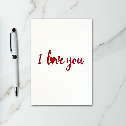 I Love You Heart Romantic Card