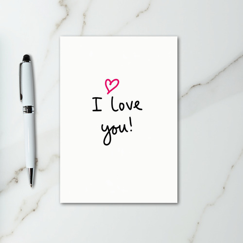 I Love You Heart Smooth Card