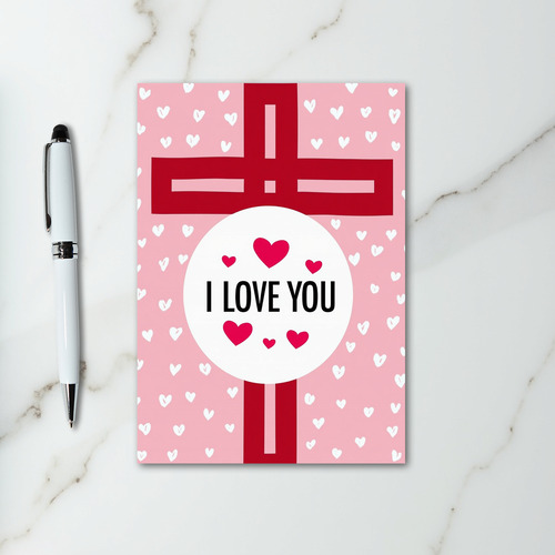 I Love You Hearts Christian Card