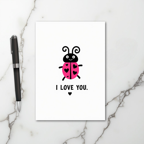 I Love You Ladybug Card