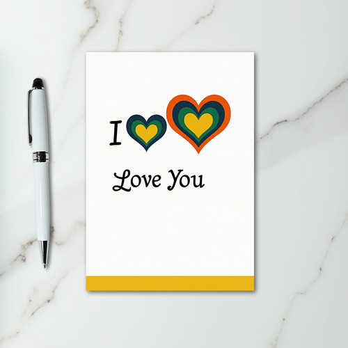 I Love You Layered Heart Card