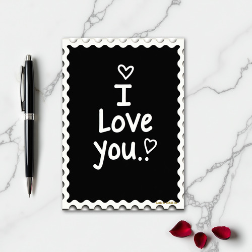 I Love You Minimalist Style Card