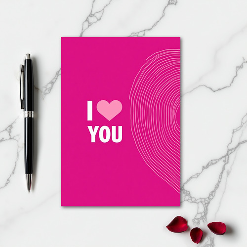 I Love You Modern Art Card