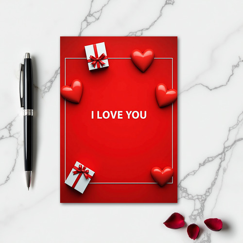 I Love You Modern Card