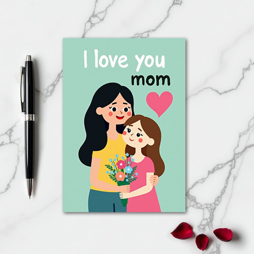 I Love You Mom Art Card