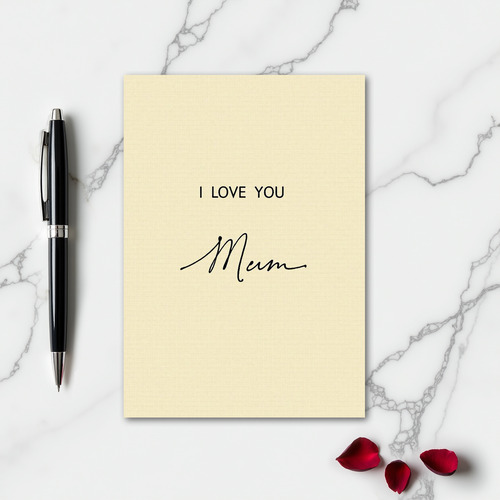 I Love You Mum Best Card