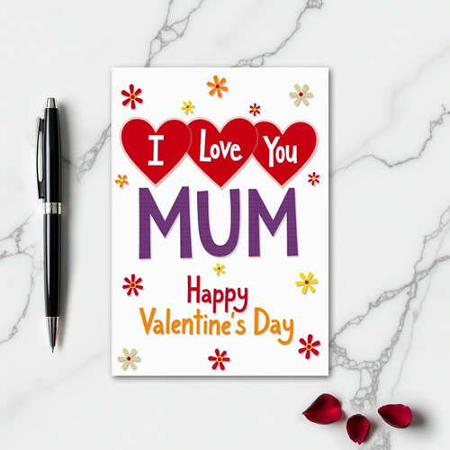 I Love You Mum Valentines Day Card