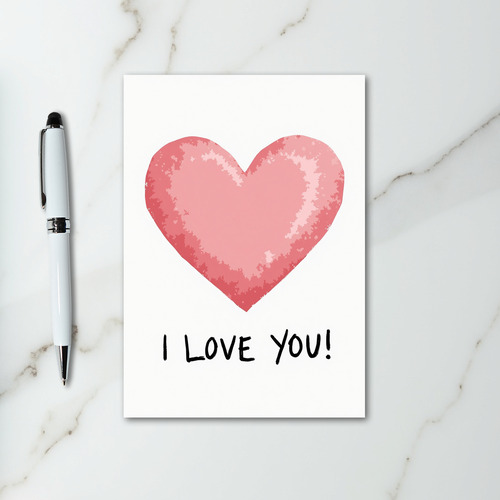 I Love You Painted Heart Card