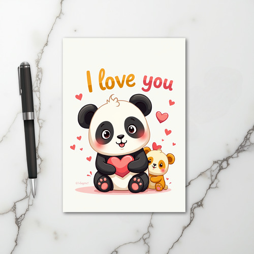 I Love You Panda Bear Card