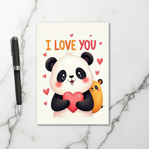 I Love You Panda Card