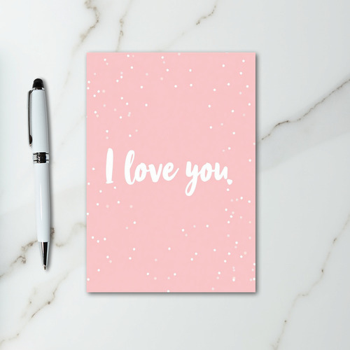 I Love You Pink Sweetheart Card