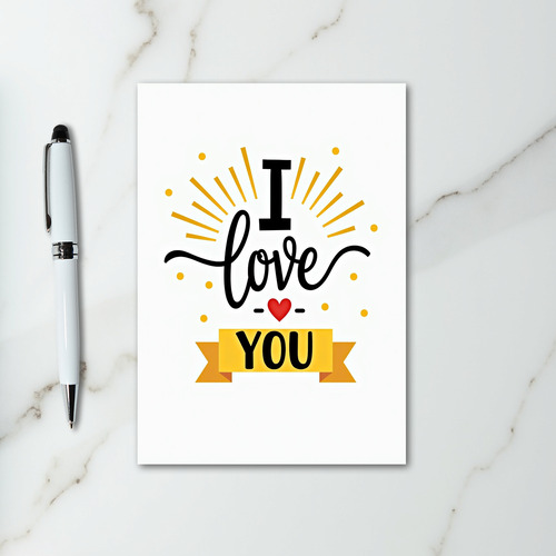 I Love You Polka Dot Card