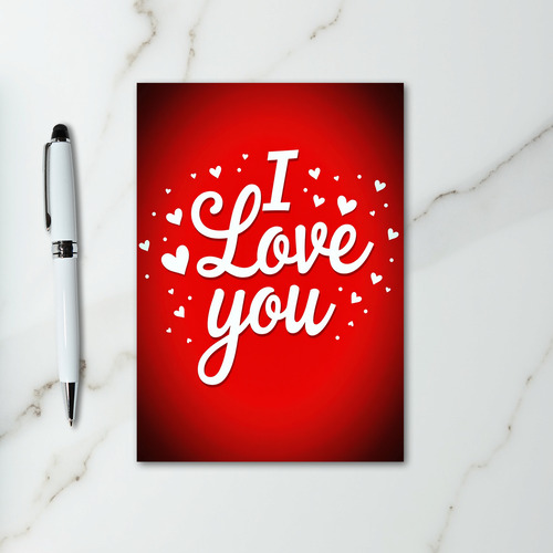I Love You Raised Hearts Card
