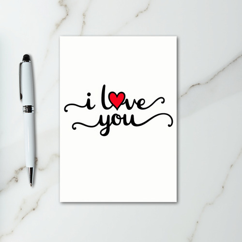 I Love You Red Heart Card