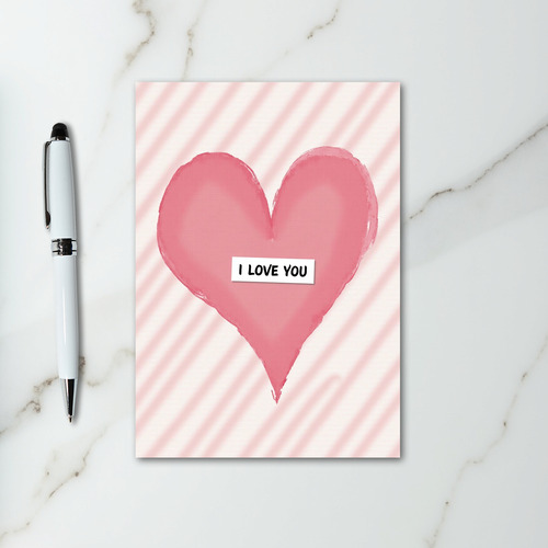 I Love You Romantic Heart Card