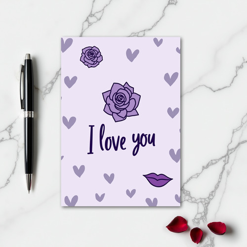 I Love You Roses Art Card
