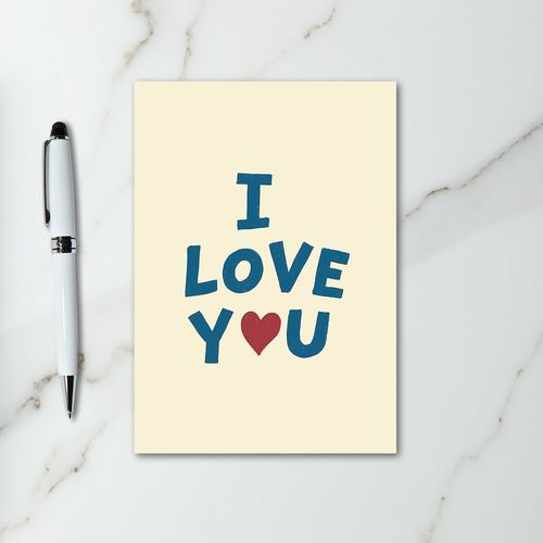 I Love You Scribble Heart Card