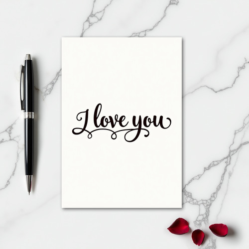I Love You Scripted Art Card