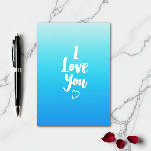 I Love You Simple Heart Card