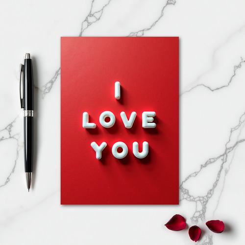 I Love You Simple Lettering Card