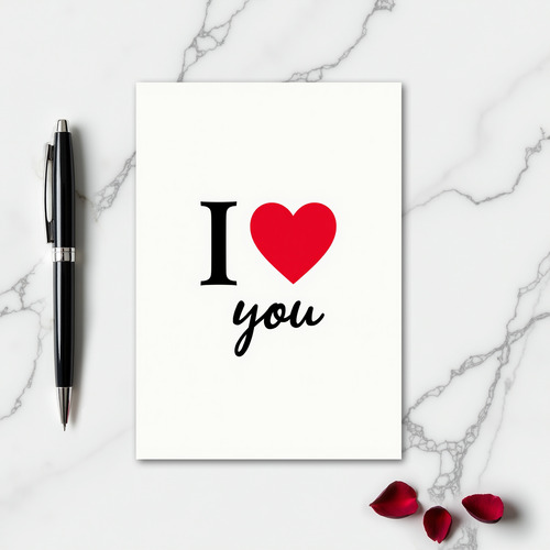 I Love You Simple Modern Card