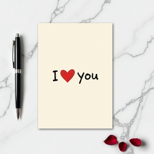 I Love You Simple Note Card