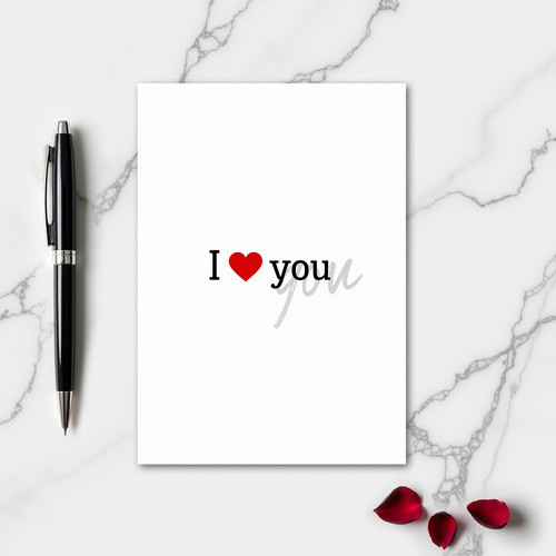 I Love You Simple Photo Card