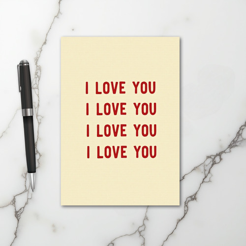 I Love You Simple Romantic Card