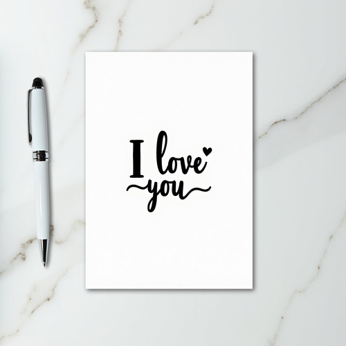I Love You Simple Script Card