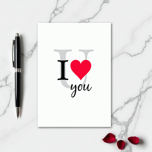 I Love You Simple Statement Card