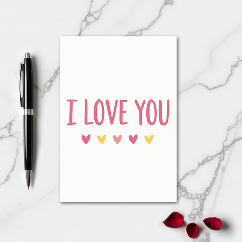 I Love You Simple Sweet Card