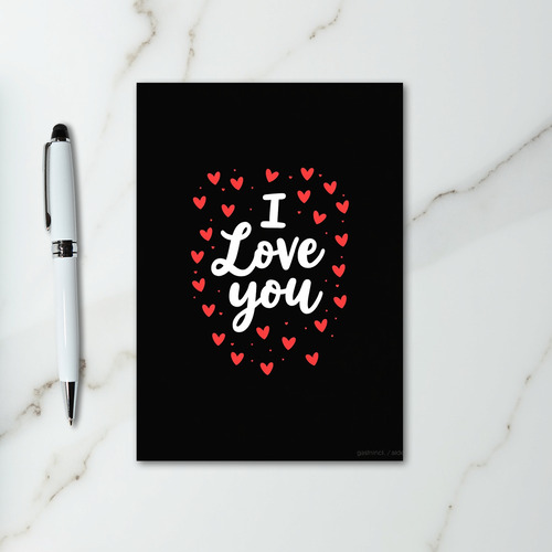 I Love You Smooth Red Hearts Card
