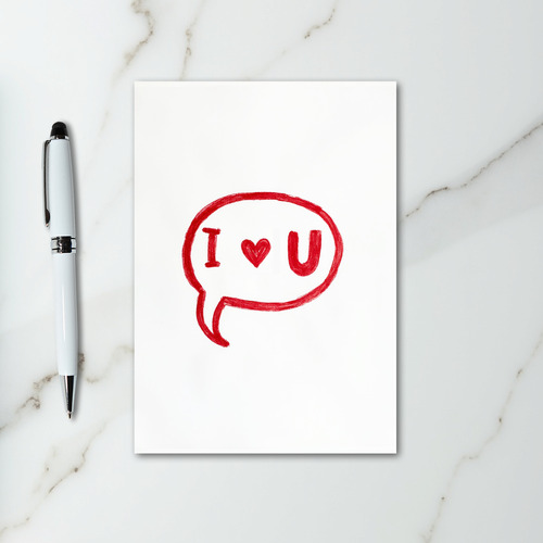 I Love You Speech Bubble Card