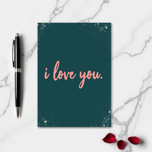 I Love You Teal Secret Card