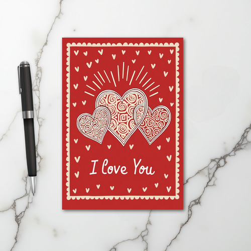 I Love You Valentine Card