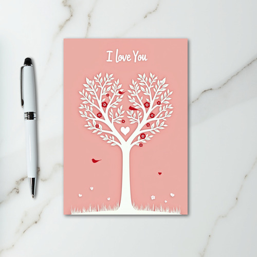 I Love You Valentines Tree Card
